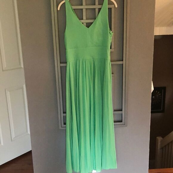 Halston vintage green maxi dress. Size 8 - Picture 1 of 7